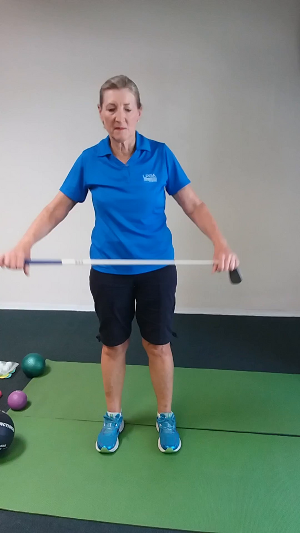 Golfer Fitness Coordination - Cross Over Stretch